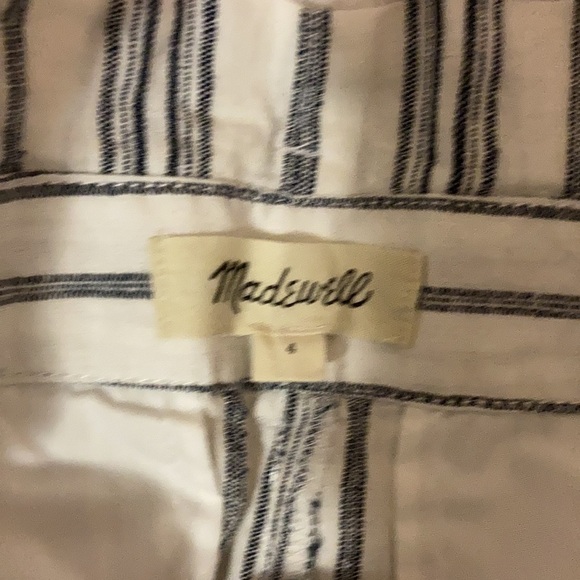 Madewell stripe Linen-Cotton Paperbag Pants - Picture 6 of 7